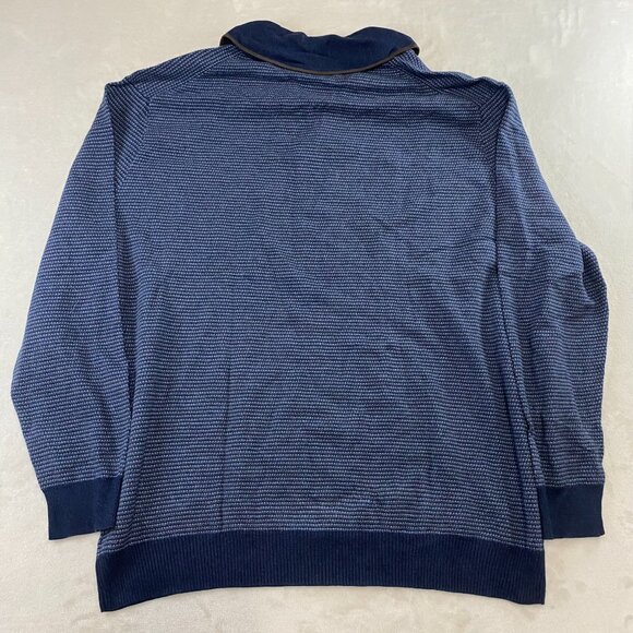NWT Tasso Elba Soft Touch TABL Navy Blue Long Sleeve Shawl Sweater Mens 2XLT - Picture 7 of 10